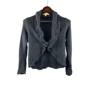 Women’s Motto XS Dark Grey Knit Cropped Cardigan
